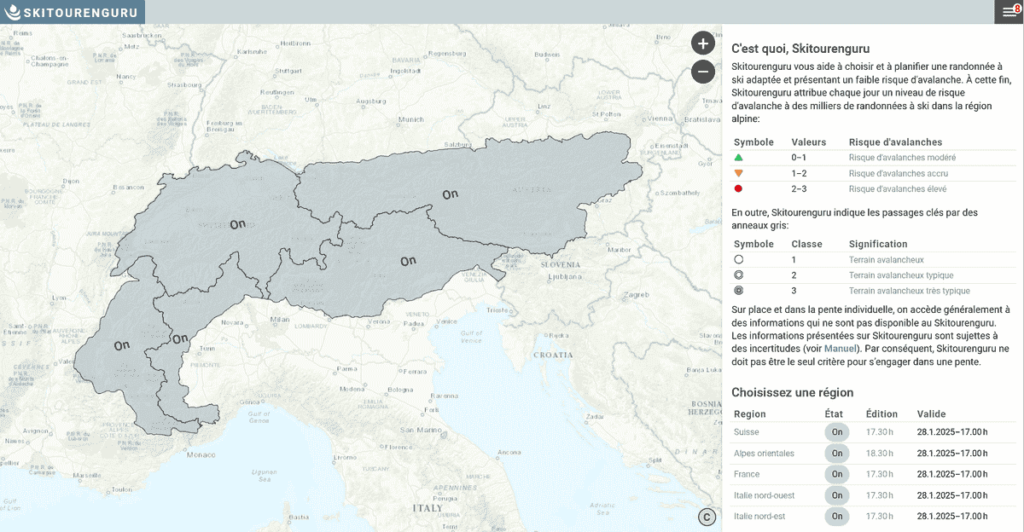 webapp Skitourenguru