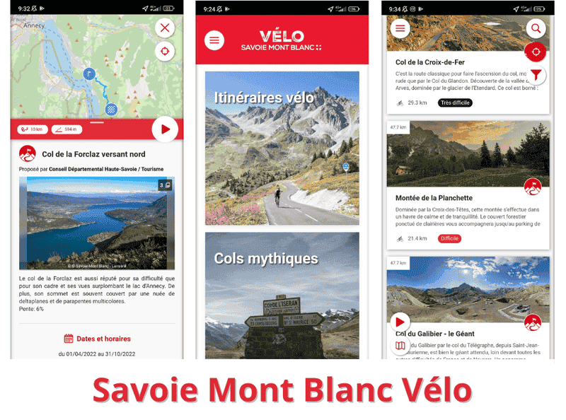 Appli Savoie Mont Blanc Vélo
